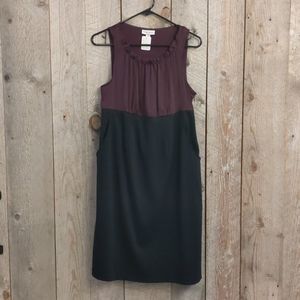 Liz Lange plum silk pencil skirt ruffle XS